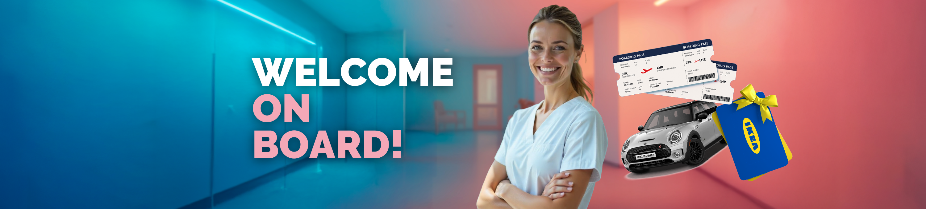 Welcome on board gift van €1.000!